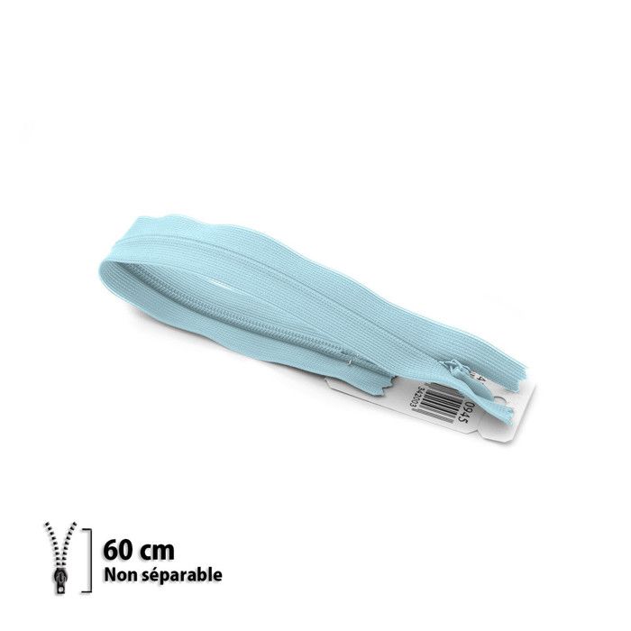 Fermeture éclair - ECLAIR PRYM - Z41 - Invisible 4mm - 60 cm - Bleu layette