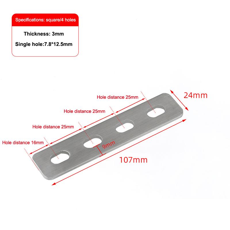 

New Stainless Steel Flat Corner Bracket Mending Joining Plate Repairing Fixing Connector Furniture Cabinet Shelves Brace Parts