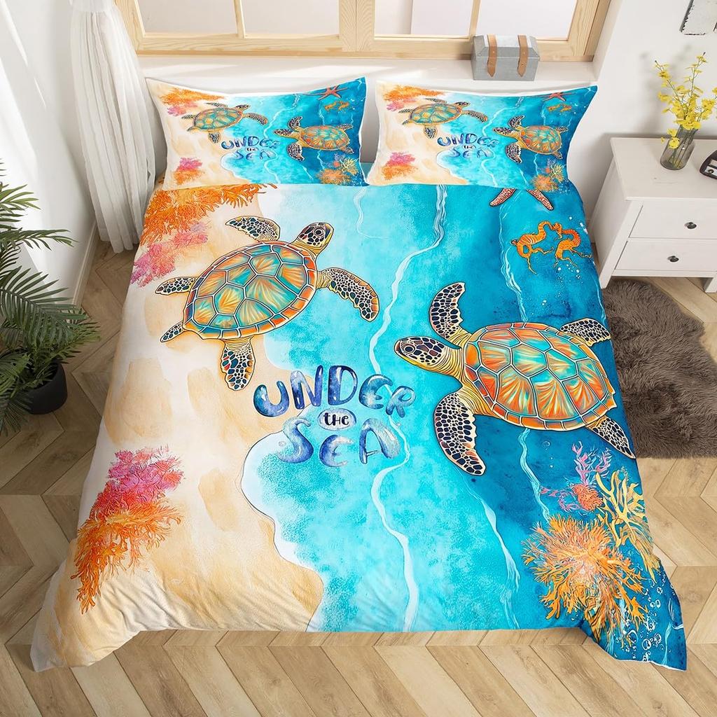 Erosebridal Kids Camping Bedding Set Twin Size Happy Camping Comforter Cover for Boys Girls Western Rustic Farmhouse Style Duvet Cover Vinta