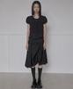 Peulleeoeob Asymmetrical Draped Midi Skirt (Fl-248_Black)