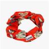 Ganni A6247 034 Orange Floral Print Scrunch Stirnband