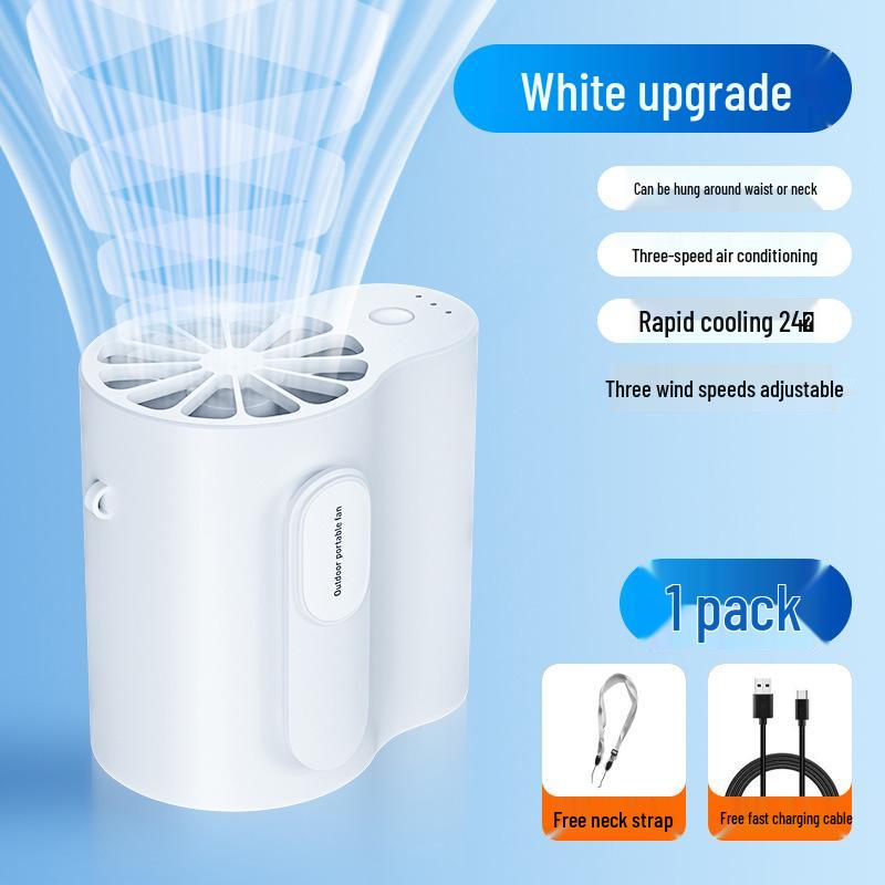 Portable Outdoor Waist Fan: Powerful Mini Cooling with Strong Wind for Construction Sites