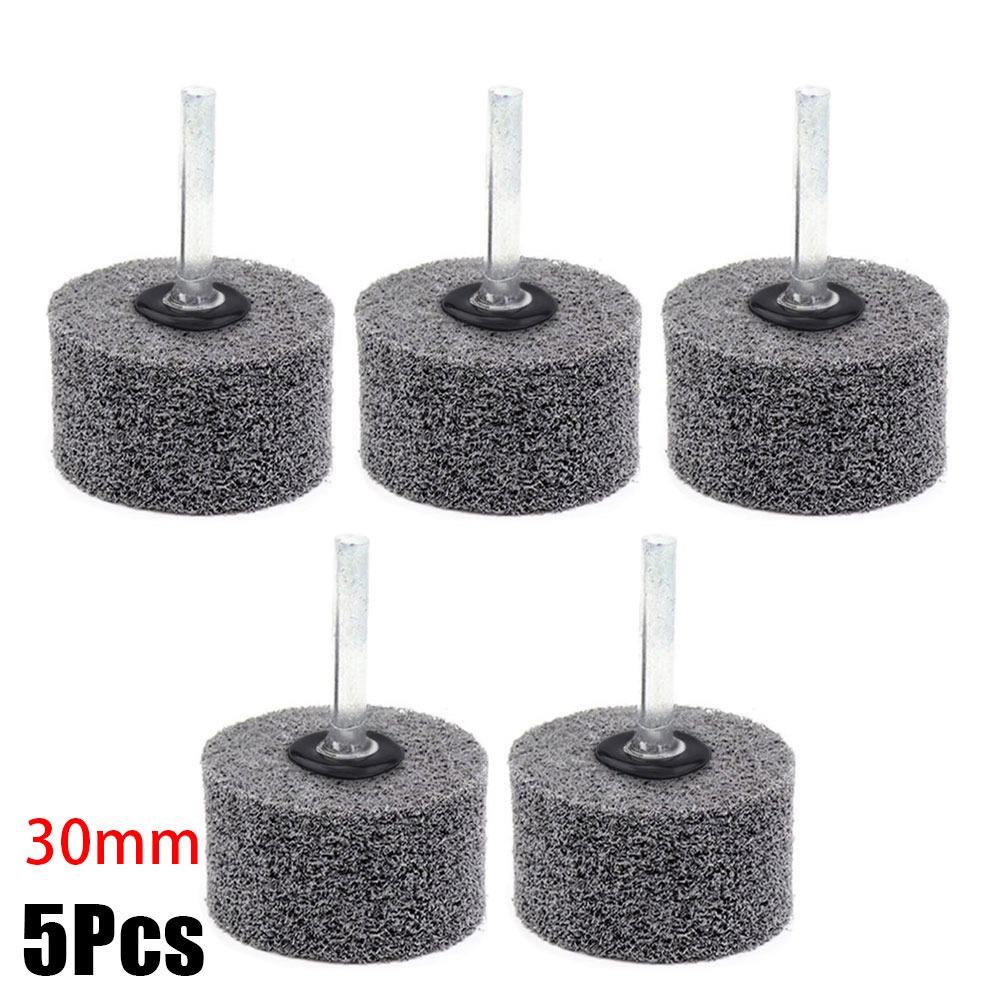 5Pcs 6mm 1/4" Shank Polishing Wheel 20/25/30/40/50mm Sharpening Head Durable Grinding Head