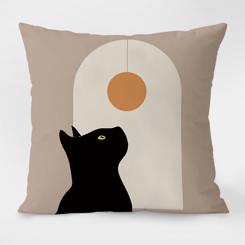 Fresh Geometric Pattern Pillowcase Dormitory Decoration Office Living Room Sofa Home Pillowcase
