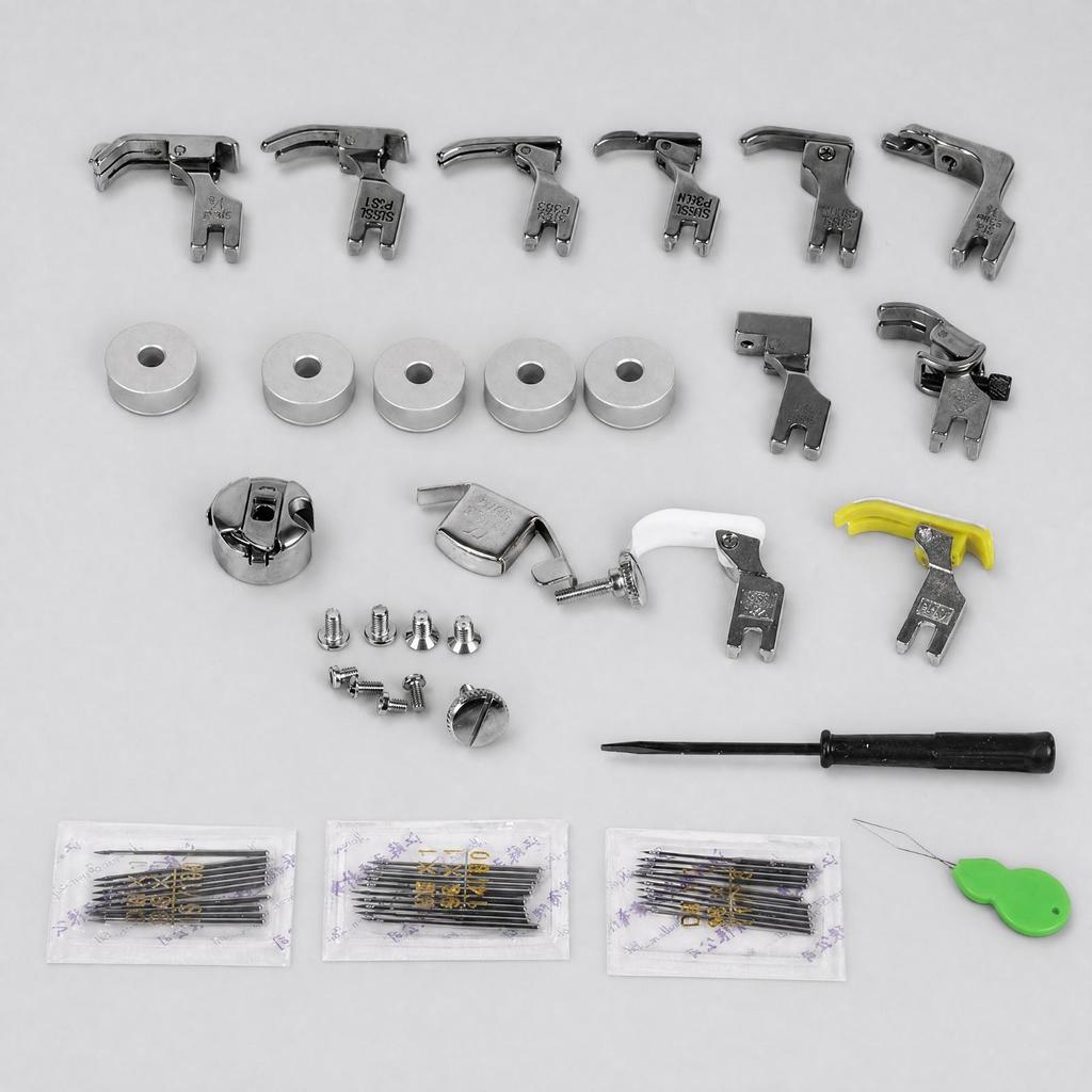 17 Pieces Sewing Machine Presser Feet Kit High Quality for Seamstresses, Tailors