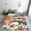 Southpark Collage Cartoon Anime Flannel Blanket Funny Throw Blanket for Home 150*125cm Rug Piece