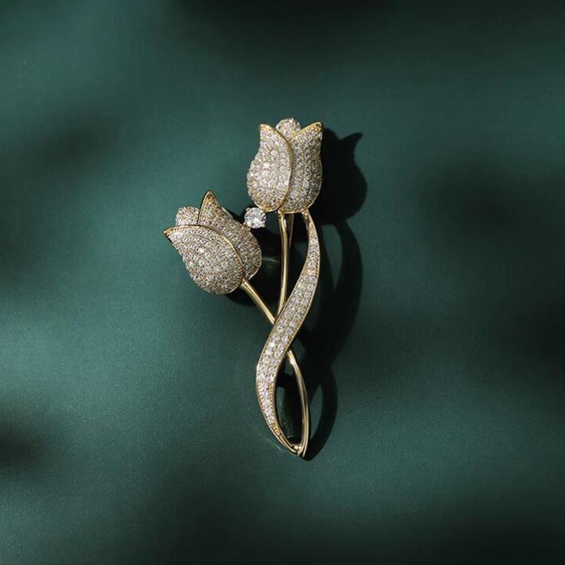 Temperament Flower Brooch Design Niche High-End Exquisite Pin Temperament Suit Corsage