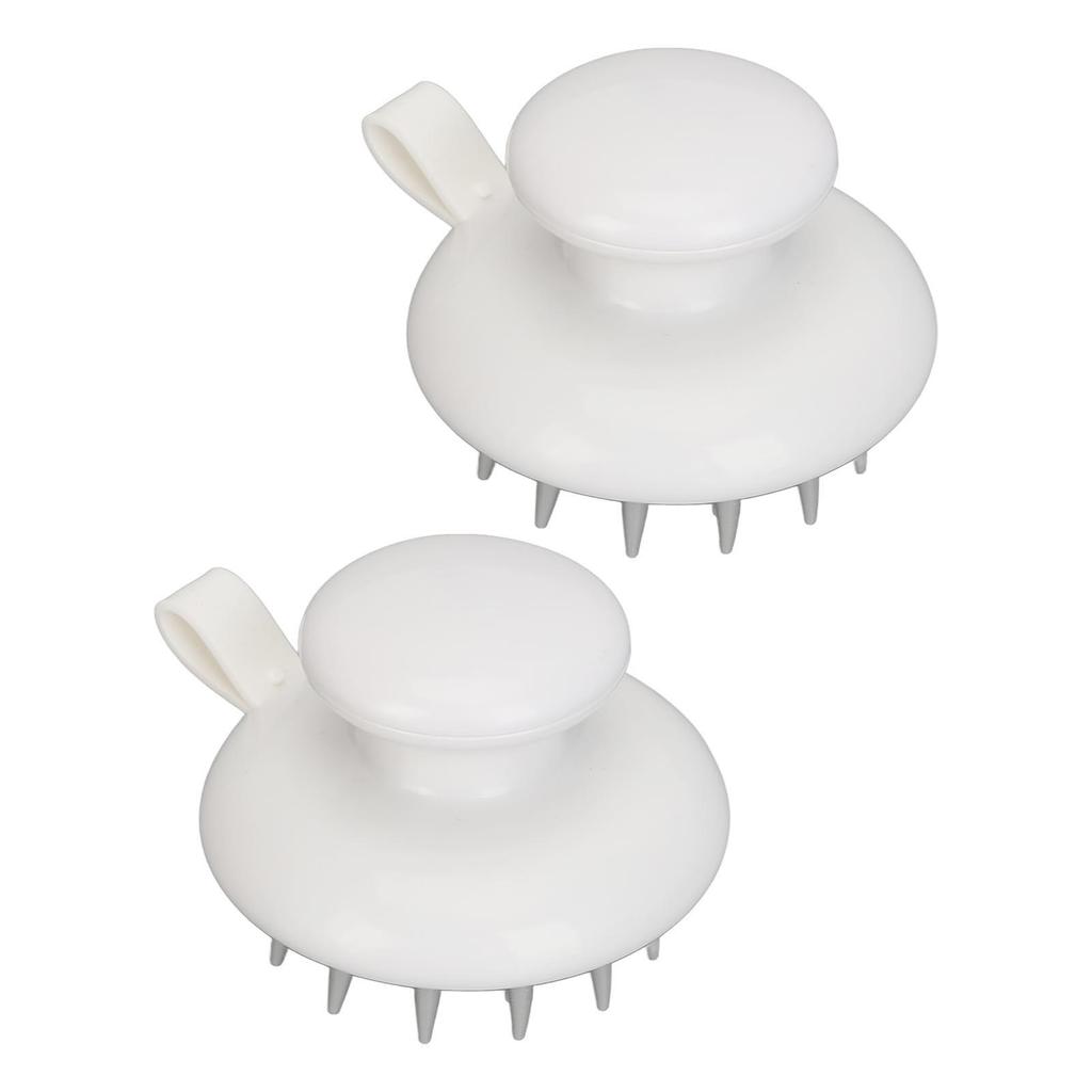 Hair Scalp Massager Long Silicone Bristles Anti Slip Palm Handle Shampoo Brush for Home Salon
