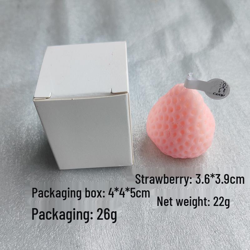 Handmade Strawberry Scented Soy Wax Candle - Cute & Creative Birthday Party Favor