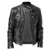 Fashion Men's Leather Jacket New Men's PU Leather Jacket Men's Motorcycle Wear Leather Men
