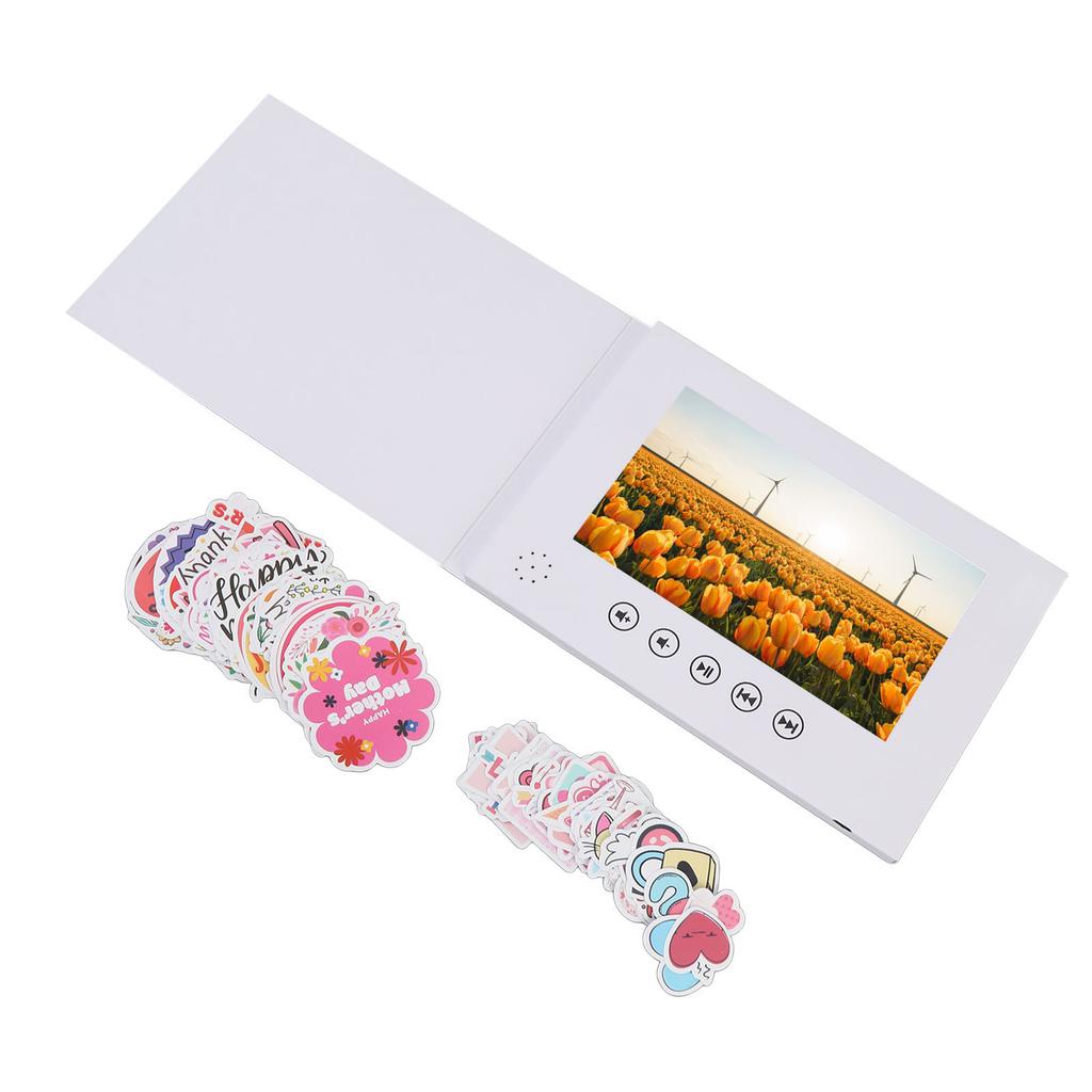 7 Inch Video Greeting Card Electronic Video Brochure LCD Screen Digital Brochure for Xmas Anniversary Special Occasions