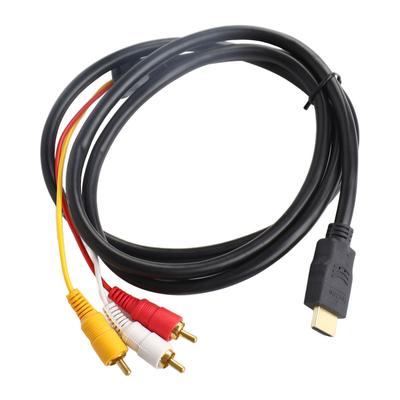HD To Audio Video Cable 1.5m Length Signal Transmitter Audio Connector HD Multimedia Interface Male To Audio Video Cable