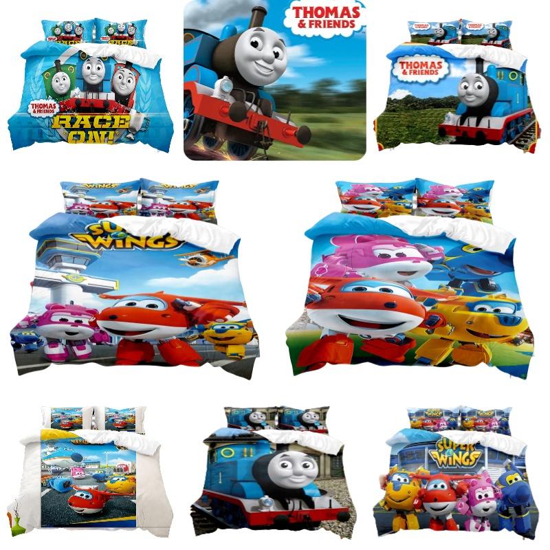 High-quality Thomas Cartoon Digital Print Bedding Set Flower Pattern Suitable For 1.8m Bed
