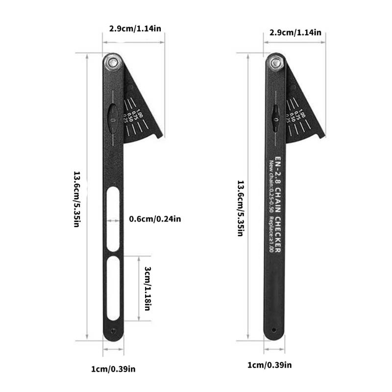 Portable Bike Chain Checking Tool with Easily Read Scale Corrosion Resistant Chain Wear Gauge for Cycling Enthusiasts