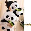 Cute Panda Plush Toy Stuffed Animal Doll Bamboo Shoot Flower Bear Gift For Girls And Kids