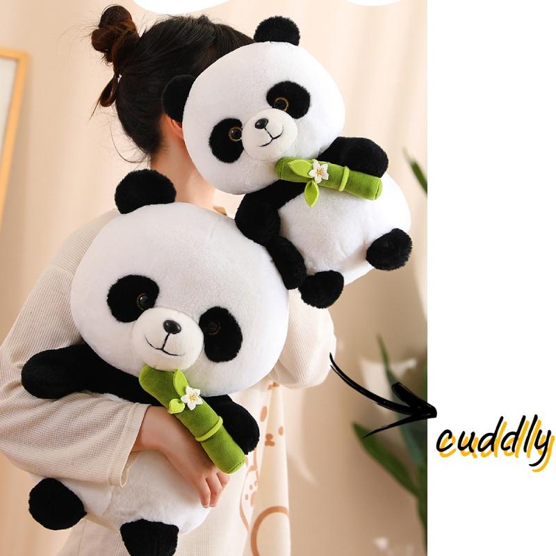 Cute Panda Plush Toy Stuffed Animal Doll Bamboo Shoot Flower Bear Gift For Girls And Kids