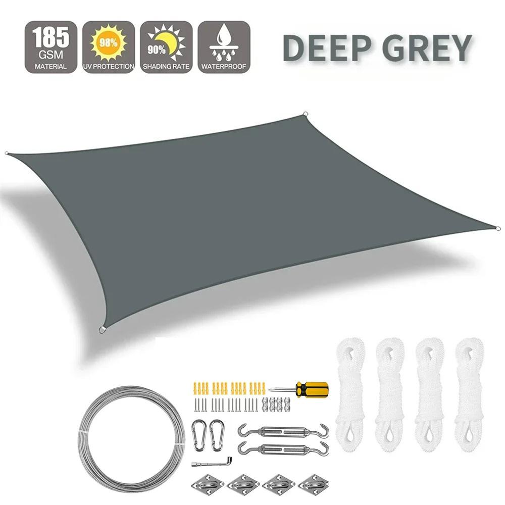 Blok UV Voděodolná Stínící plachta Sluneční přístřešek Stříška Bazén Obdélník Čtverec Markýza Stínění Pro Zahradu Terasu Zahrádku Auto