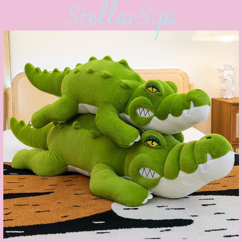 Cute Cartoon Alligator Plush Toy Soft Cuddly Pillow For Kids With Adorable Design