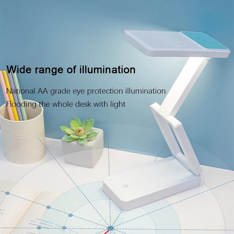 Folding LED Desk Lamp Rechargeable Battery  Specific Eye Protector Dormitory Portable Large Table Lamp CapacityLed Night Lights