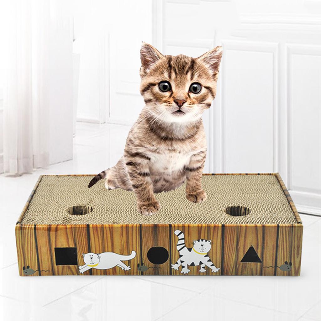 Corrugated Paper Pet Cat Scratching Board Kitten Play Grinding Claw Toys
