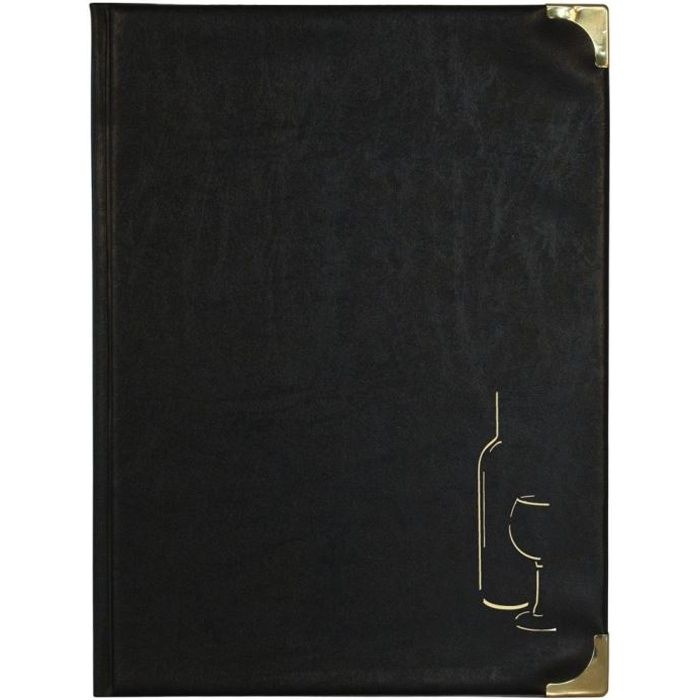 Protège menu bordeaux basique, a4, 10 pages