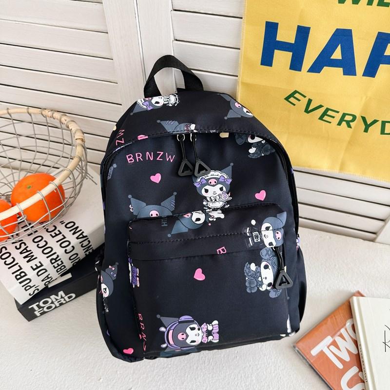 

Новый школьный рюкзак, милый мультяшный повседневный рюкзак большой вместимости для учеников начальной школы, детский рюкзак для снижения нагрузки, модный рюкзак высокой ценности чёрный