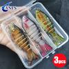 3pcs Sinking Fishing Lures Multi Jointed Swimbait Bionic Artificial Bait Freshwater Saltwater Trout Bass Fishing Accessories