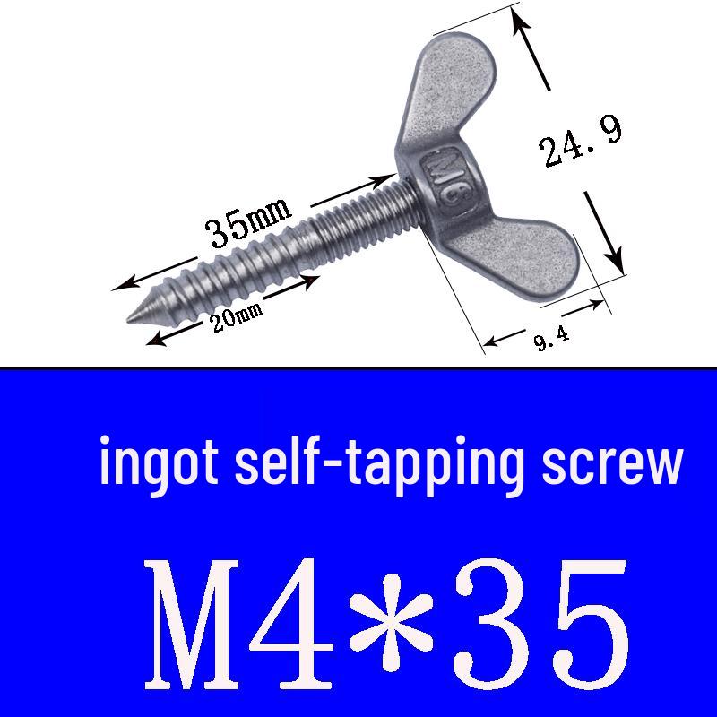 Stainless Steel 304 Eye Bolt, Self-Tapping Screw Eyelet, Butterfly Hand-Tight Self-Sheep Horn Nails