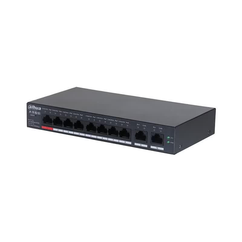 Dahua 8-Port PoE Fast Ethernet Switch CN Plug (adapter Included)