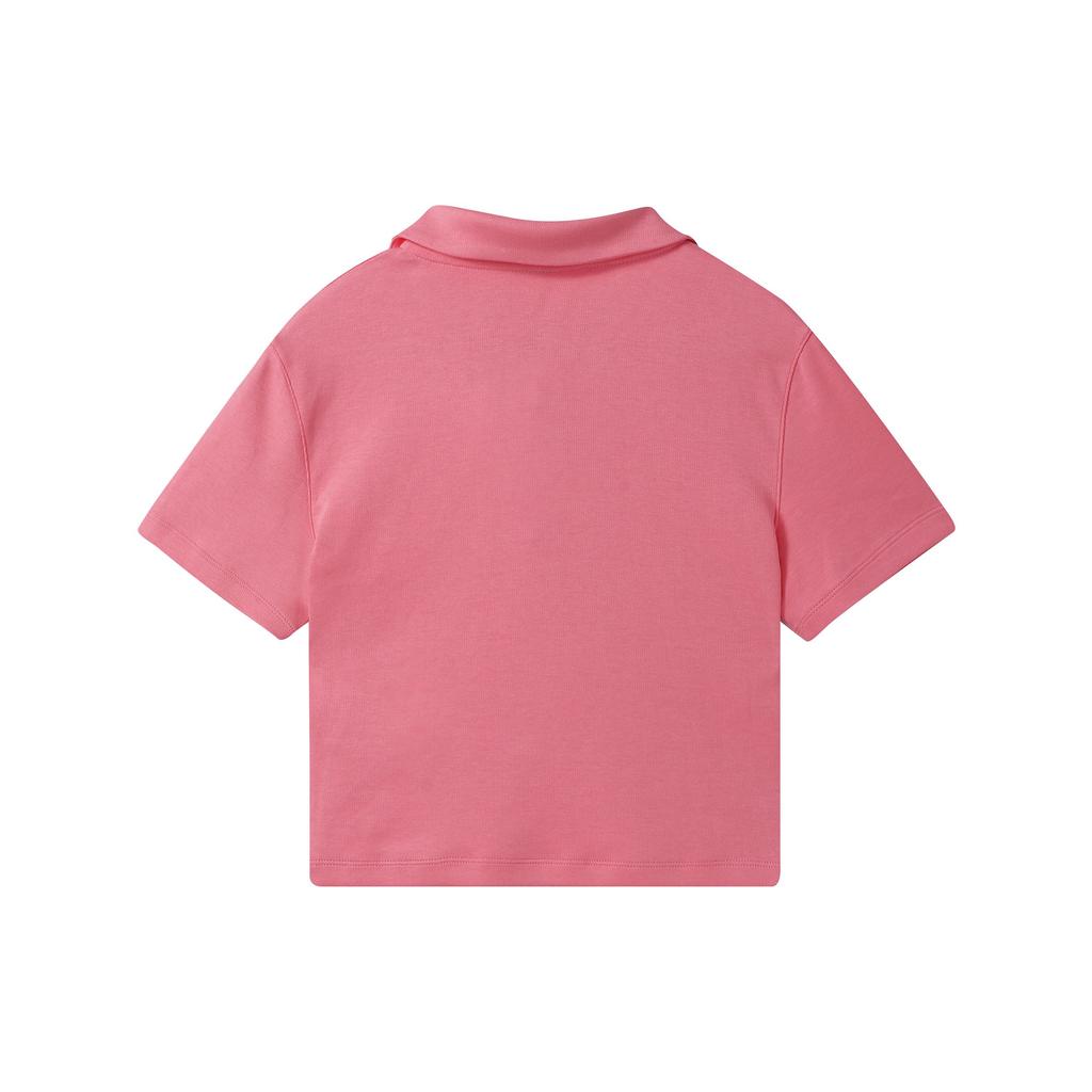 Nike Sportswear Essential Solid Polo T-Shirt Women Tops Pink DV7885-611