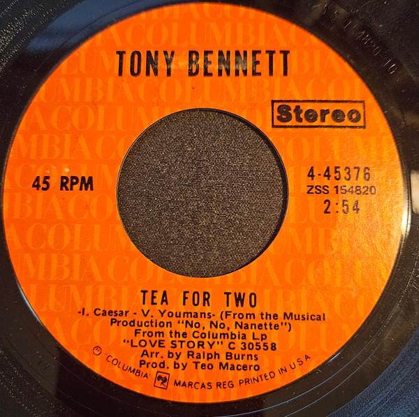 7inch Record TONY BENNETT - Tea For Two / I Want To Be Happy 445376 Columbia 1971 US Jazz Used
