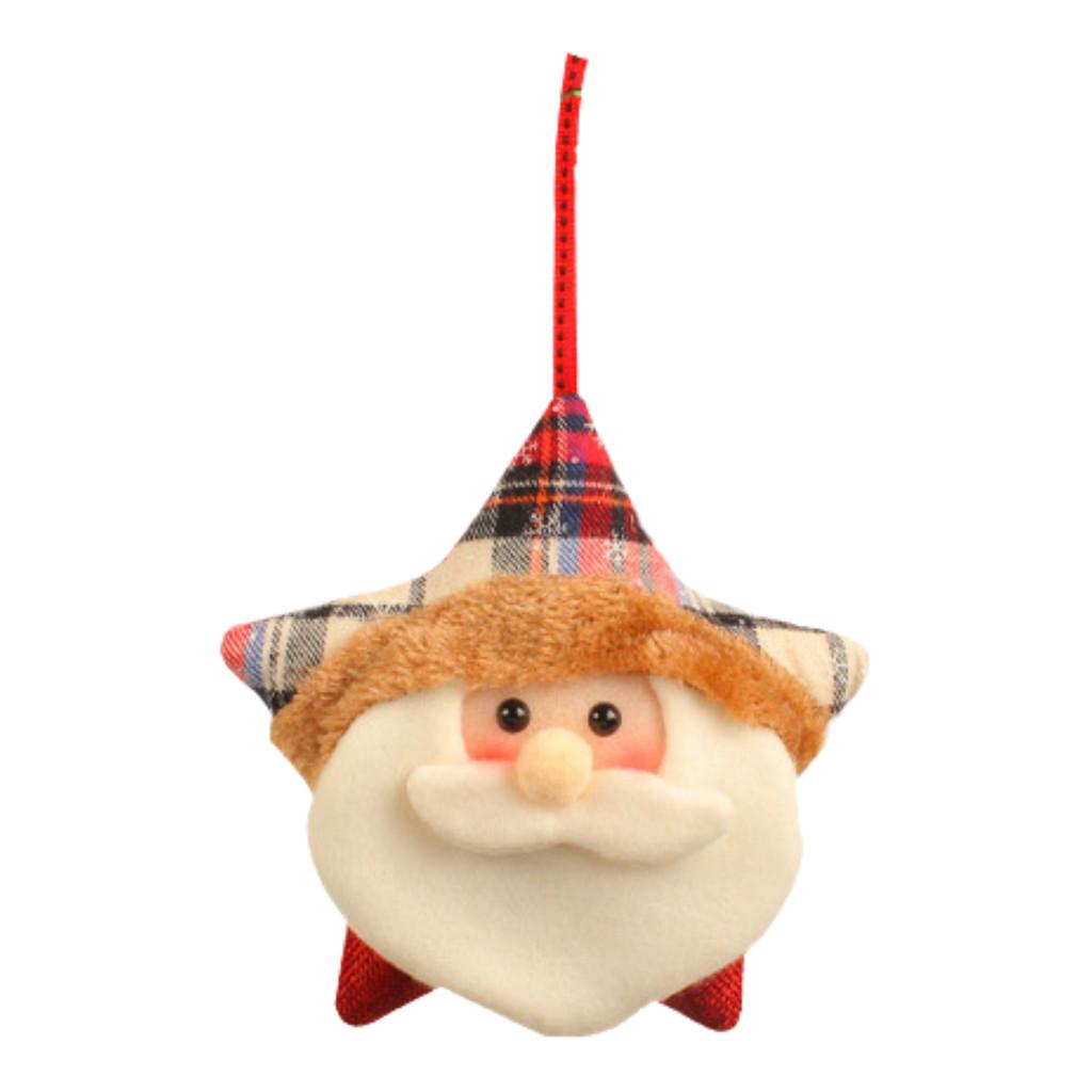 Unique Plush Christmas Ornaments With Santa Snowman And Reindeer Designs Perfect For Holiday Celebrations