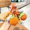 Good Things Happen Keychain Pendant Handmade Wool Woven Peanuts Exquisite Female Persimmon Ruyi Backpack Bag Trinkets