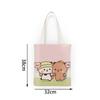 Cute Tote Bag Bubu Dudu Panda Bear Canvas Bag Couple Tote Niche Cartoon Japanese Style One-shoulder Handbag Gifts