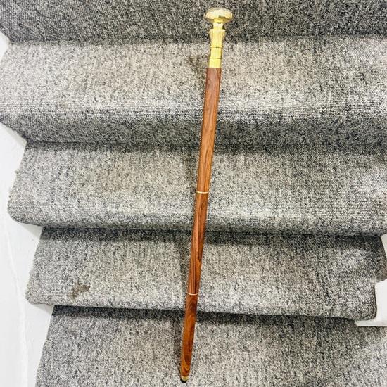 Antiker Solider Rohr Messing Designer Gehstock Griff Ausführung Stil Geburtstagsgeschenk