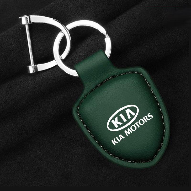 2026 Het Bilklistermärke Bilskydd Läder Nyckelring Kreativ Par Nyckelring För Kia Sportage Cerato Optima K2 K3 K4 K5 Rio Picant