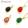 18K Real Gold Plated Natural Stone Charms For Jewelry Making,Pendants For Necklaces Making Accessories,DIY Jewelry Findings