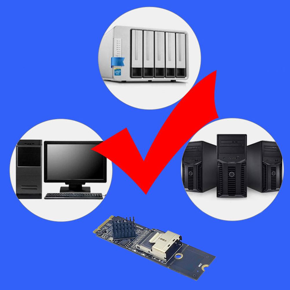 M.2 NVME To Mini SAS SFF-8087 Expansion Card Support 4 Port SFF8087 To M2 NVME Adapter SATA3.0 6Gbps Hard Disk Adapter Card