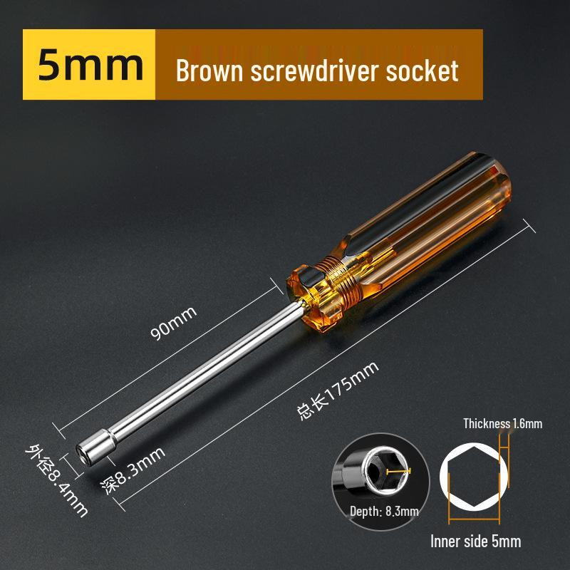 Hardened Hex Socket Screwdriver Wrench Set 4-14mm