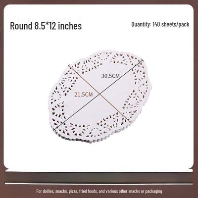 ZISIZ Oval Lace Paper Doilies