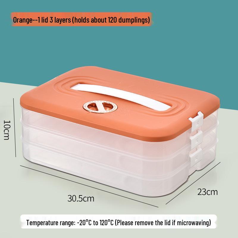Home Dumpling and Wonton Freezer Box: Multi-layer Transparent Storage for Fresh-Keeping