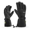Waterproof Ski Gloves with Touchscreen for Finger Style Phones, Size M, Black