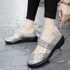 Versatile new handwoven shoes hollow breathable women's shoes flat bottom loose casual shoes fashion