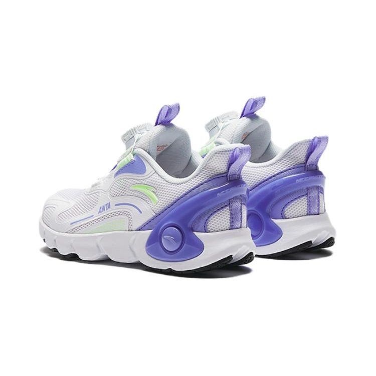 Anta Kids Fabric Sports Versatile Fashion Non-Slip Shock Absorption Low-Top Running Shoes Kids sneaker White Purple A322429923-1