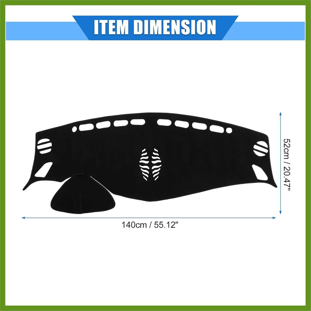 Car Dashboard Cover Compatible for Nissan Murano 2015-2019, Protective Polyester Black Center Console Interior Trim Dash Cover Mat Pad Vehicle