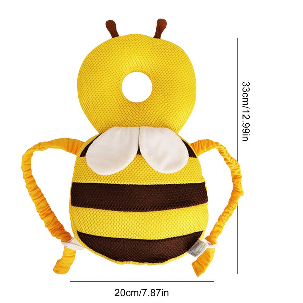 33x20cm Bee Shape Baby Head Protector Backpack Toddler Head Protection Breathable Walking Learning Accessory for Outdoor Use
