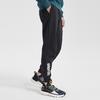 Li Ning Badfive Basketball Series Solid Color Casual Cuffed Letter Sports Pants Men Pants Standard-Black AKLQ507-2