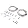 25 Inch 6AN Power Steering Pump Hose Kit Nylon Stainless Steel Waterproofing Replacement for C10 LS Swap Connects Type 2