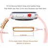Metal Charms Watch Band Decoration Ring For Apple Diamond Ornament For Iwatch Bracelet Silicone Strap Jewelry Accessories