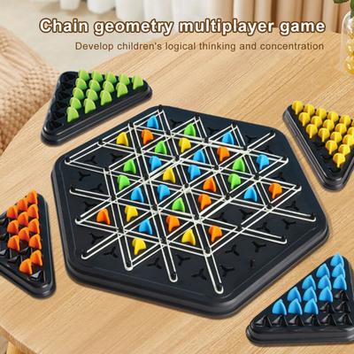 1 Set Dreieck Schach Brettspiel 2 bis 4 Spieler Geometrie Lernen